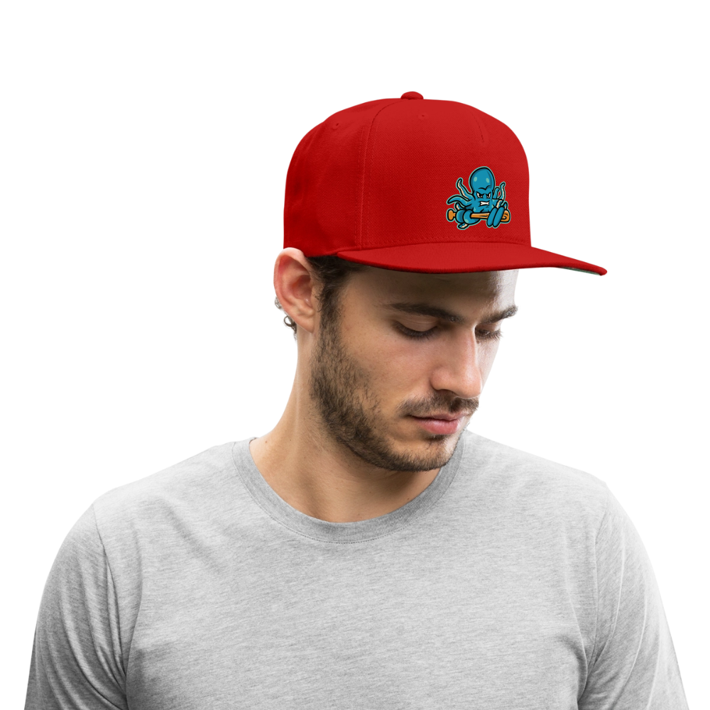 Octoslugger Snapback Baseball Cap - red