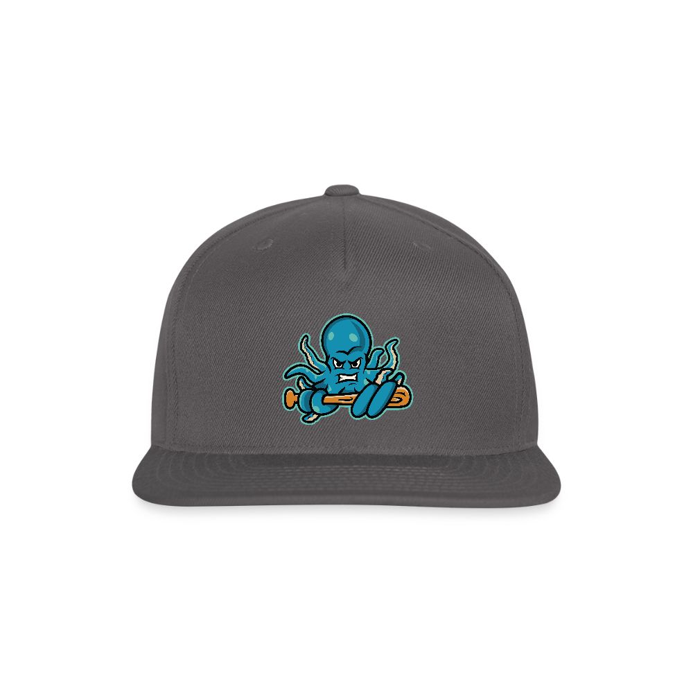 Octoslugger Snapback Baseball Cap - dark grey