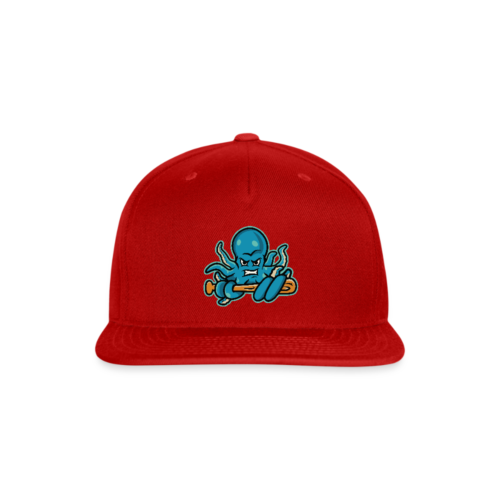 Octoslugger Snapback Baseball Cap - red