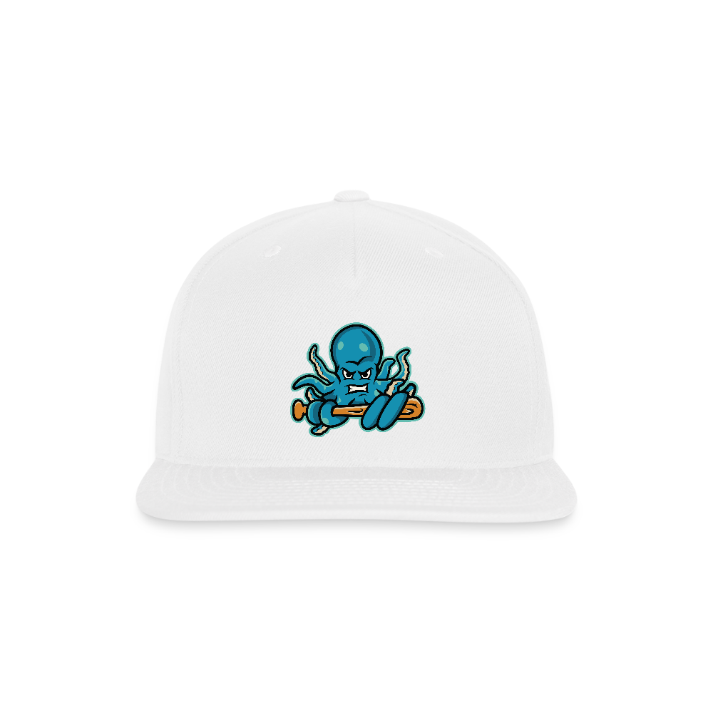Octoslugger Snapback Baseball Cap - white