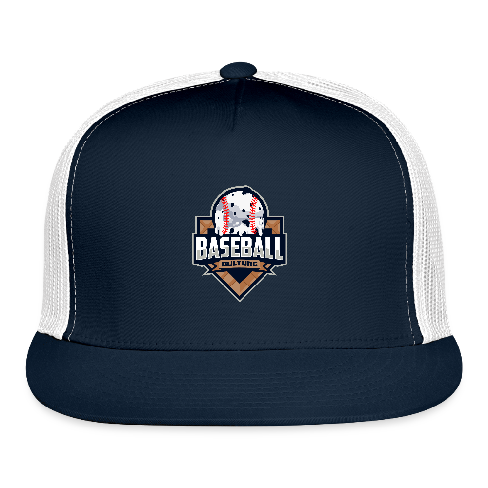Ice Cream Trucker Hat - navy/white