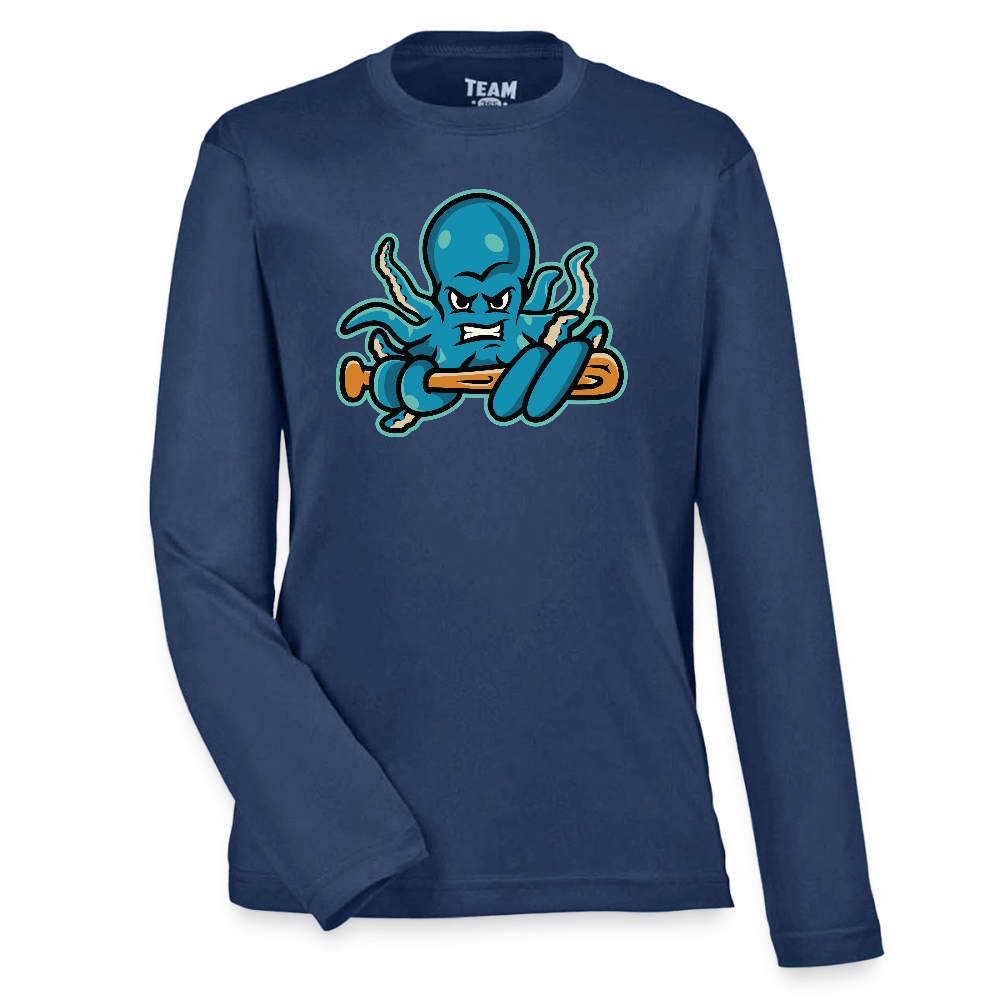 OctoSlugger Youth Zone Performance Long-Sleeve T-Shirt - dark navy