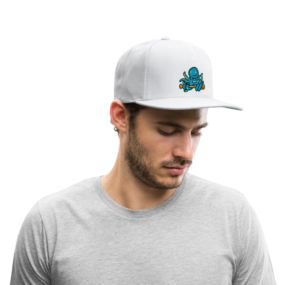 Octoslugger Snapback Baseball Cap - white