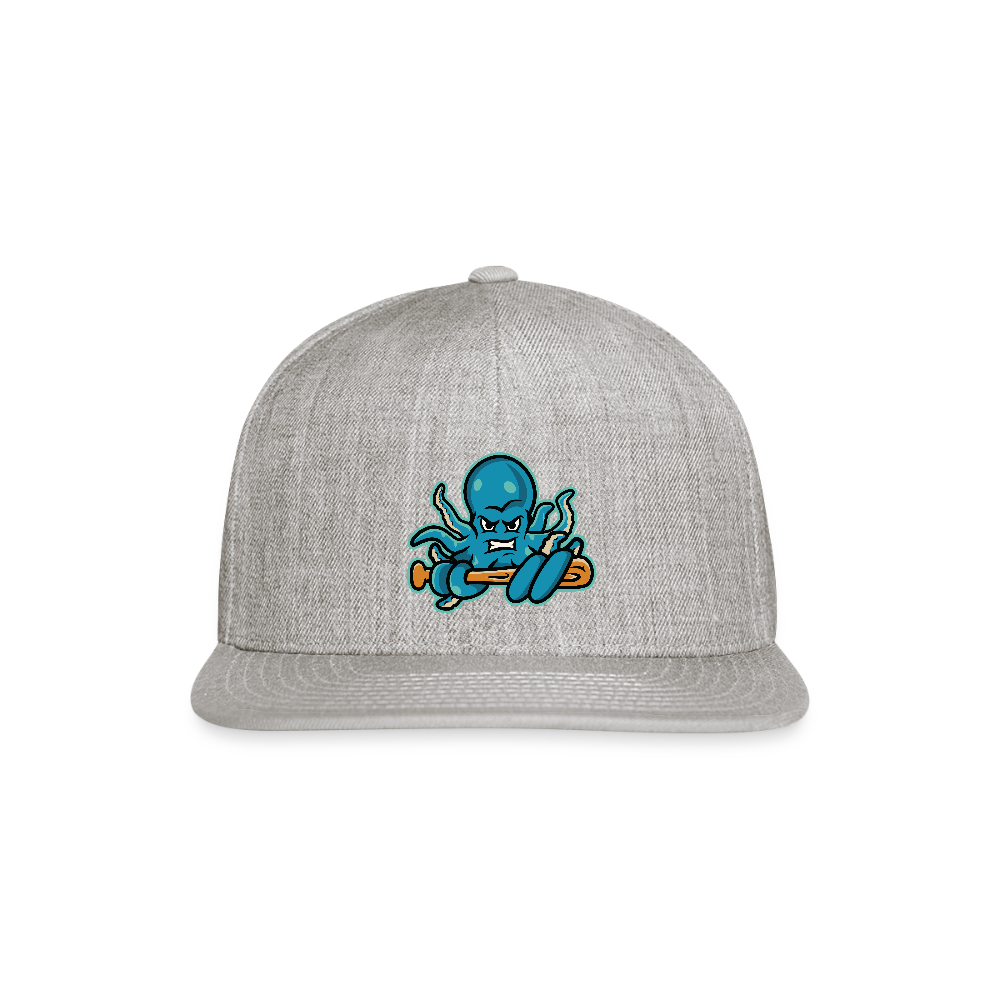 Octoslugger Snapback Baseball Cap - heather gray